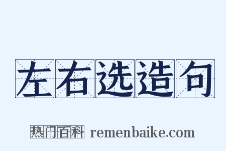 左右选造句是什么意思的图片